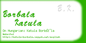 borbala katula business card